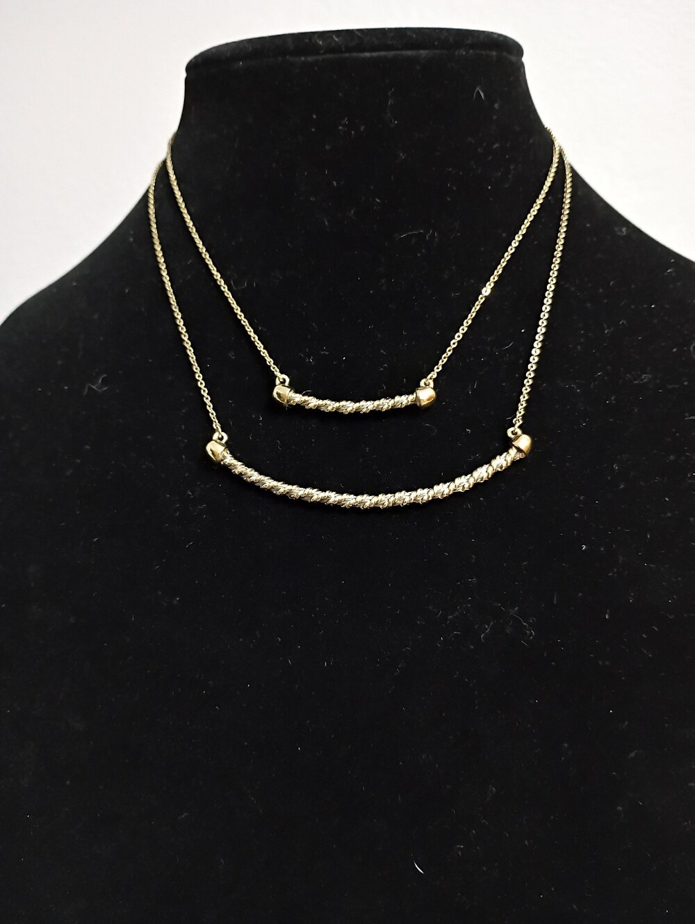 signed Loft Gold Tone Necklace 2-Strand